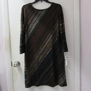 NWT Studio One Brown And Black Dress Size 14P